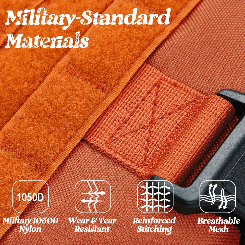 rabbitgoo tactical dog harness breathable mesh orange small for ventilation comfort.
