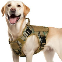 Rabbitgoo Tactical Dog Harness M front view shows secure no-pull control during walks