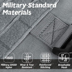 Rabbitgoo tactical dog harness padded handle for lift-assisted control
