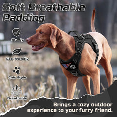 Rabbitgoo Tactical Harness XL padded chest for comfortable wear.