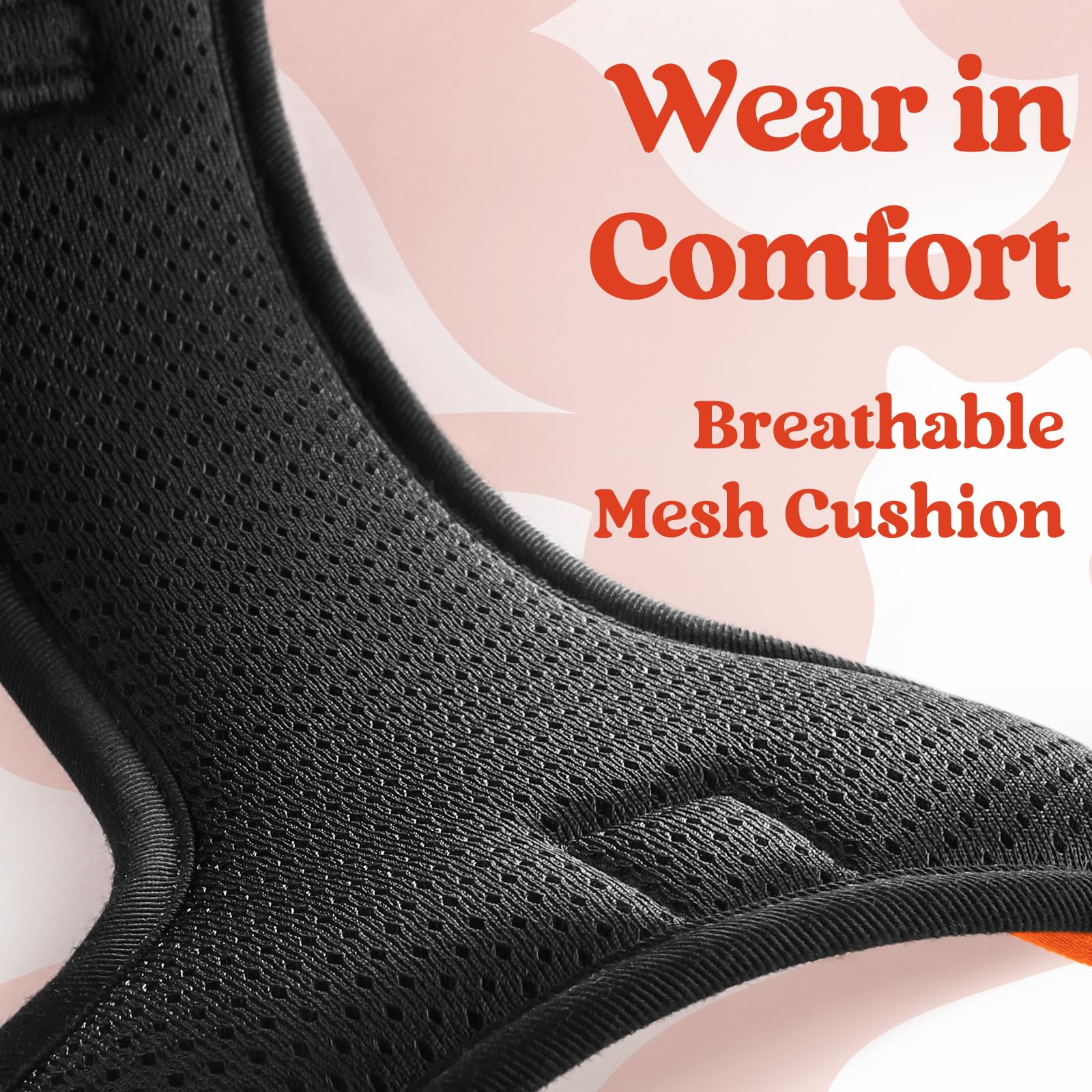 Rabbitgoo two-leash-attachment-points allow versatile control and training.