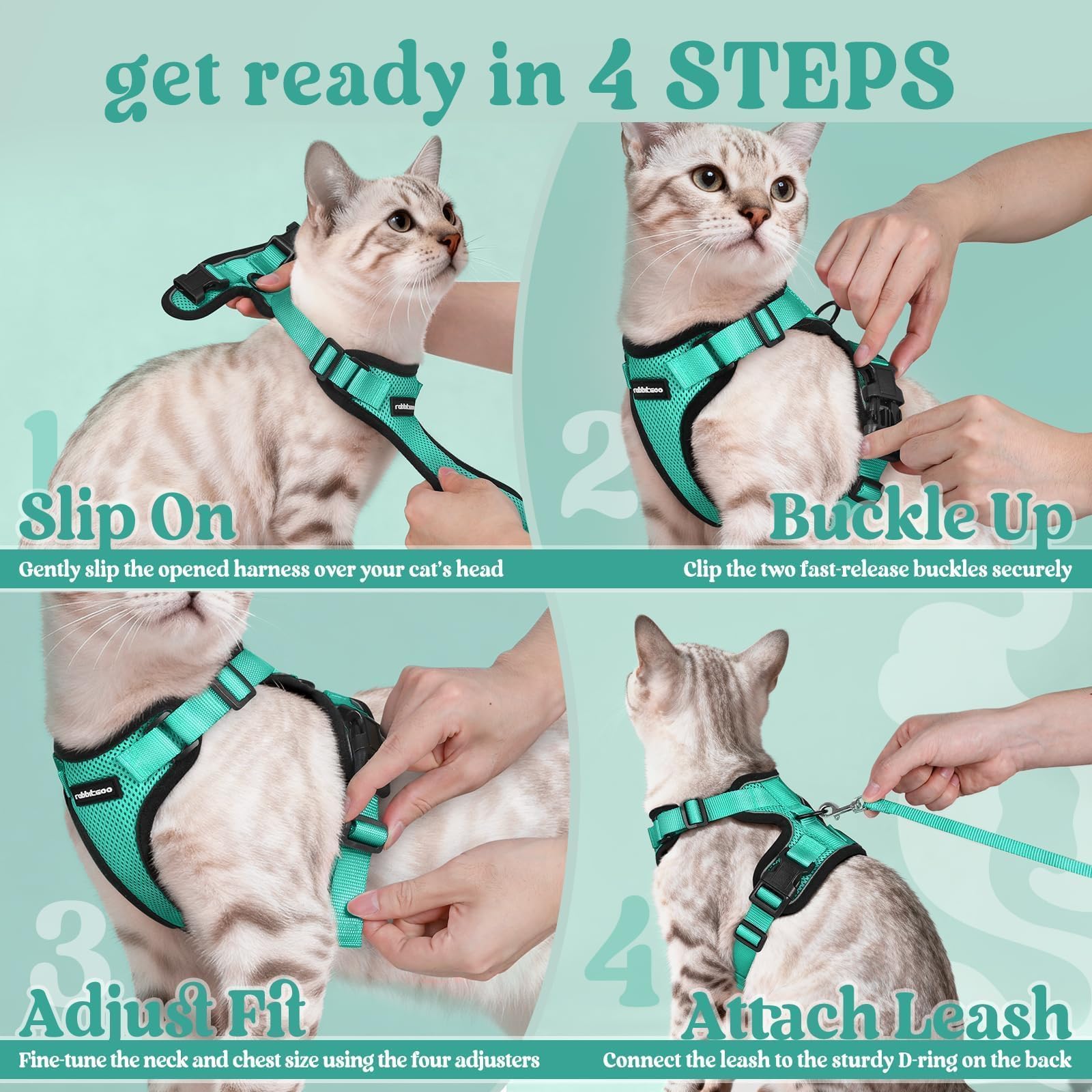 Usos-versatiles-gato Rabbitgoo adecuado para interior y exterior.