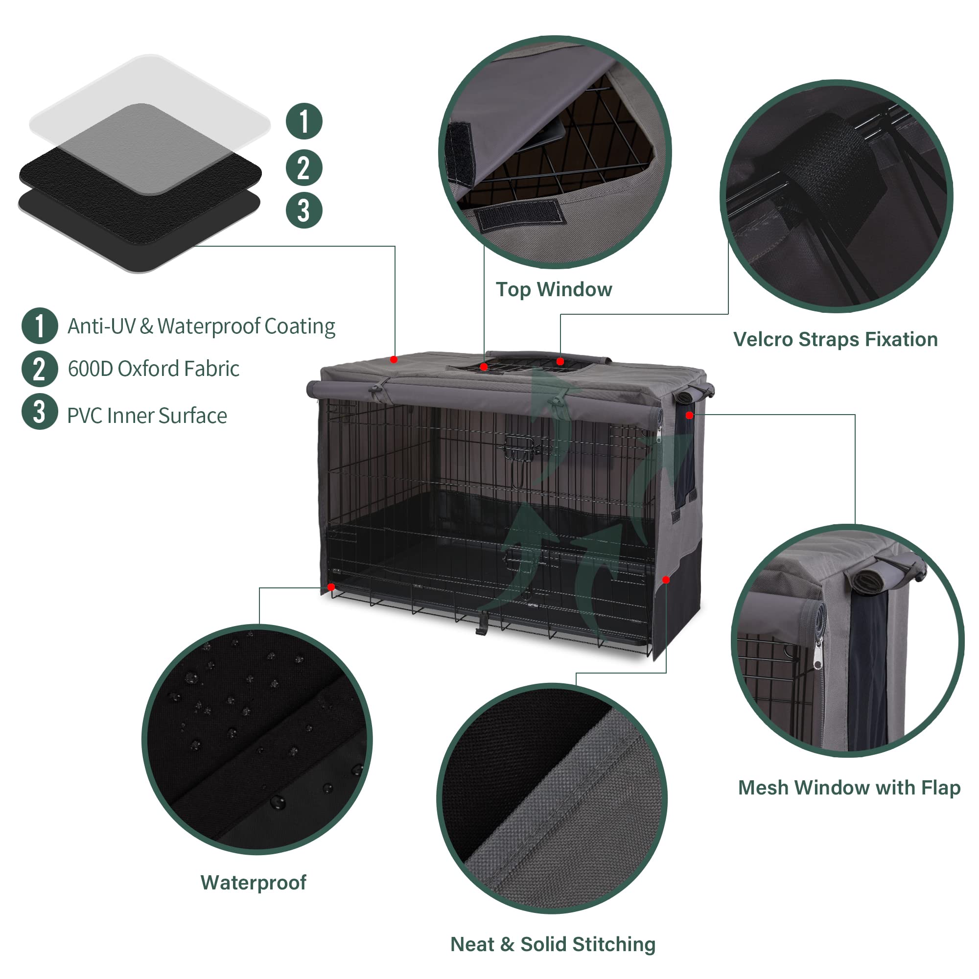 Rachmi 600D canvas crate cover demonstrates durable material for indoor and outdoor use