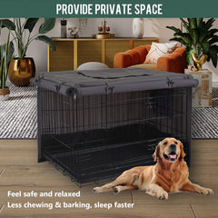 Rachmi privacy crate cover front opening demonstrates easy access while preserving privacy