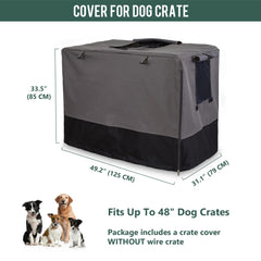 Rachmi privacy crate cover left opening shows flexible entry options for dogs