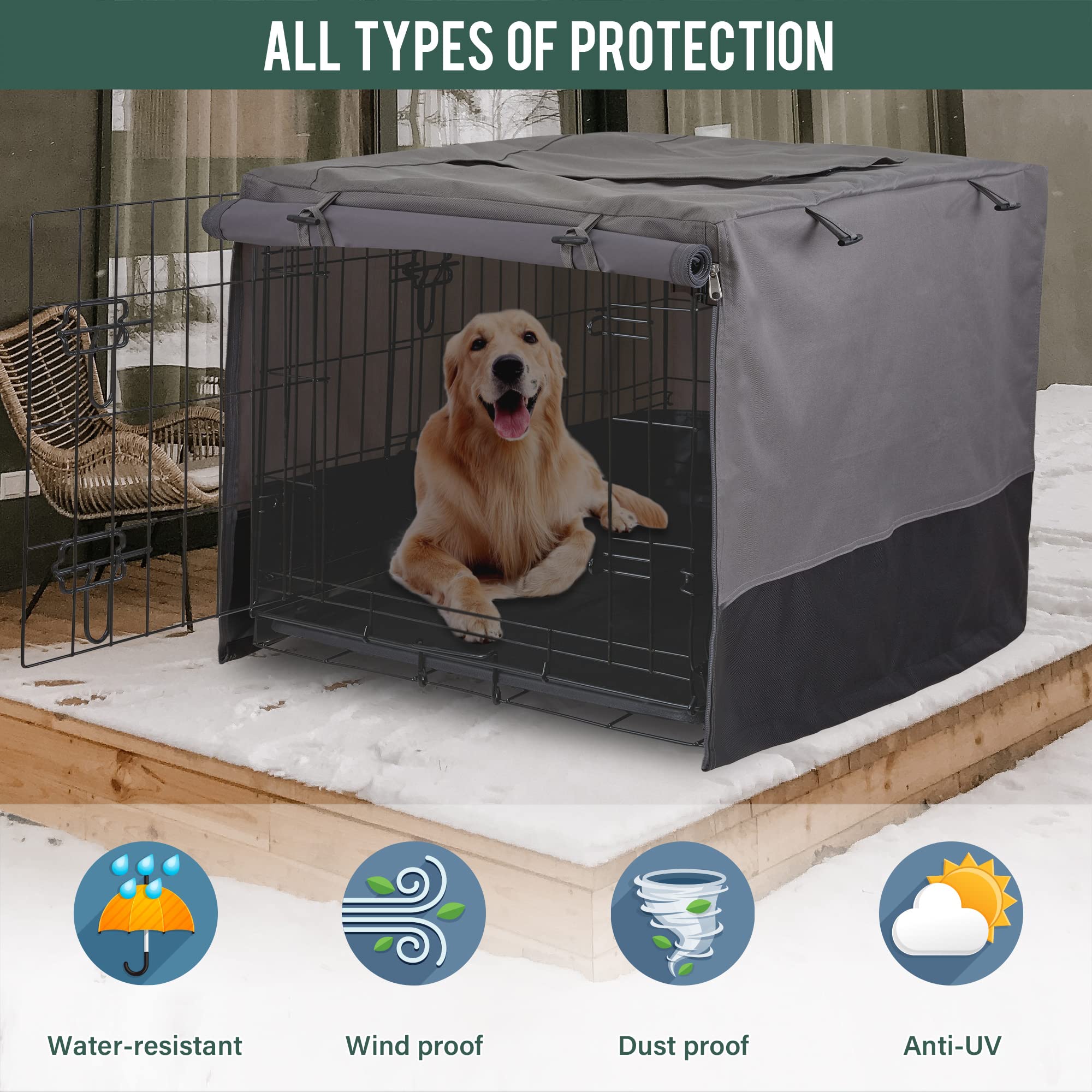 Rachmi privacy crate cover side mesh window highlights ventilation and odor management