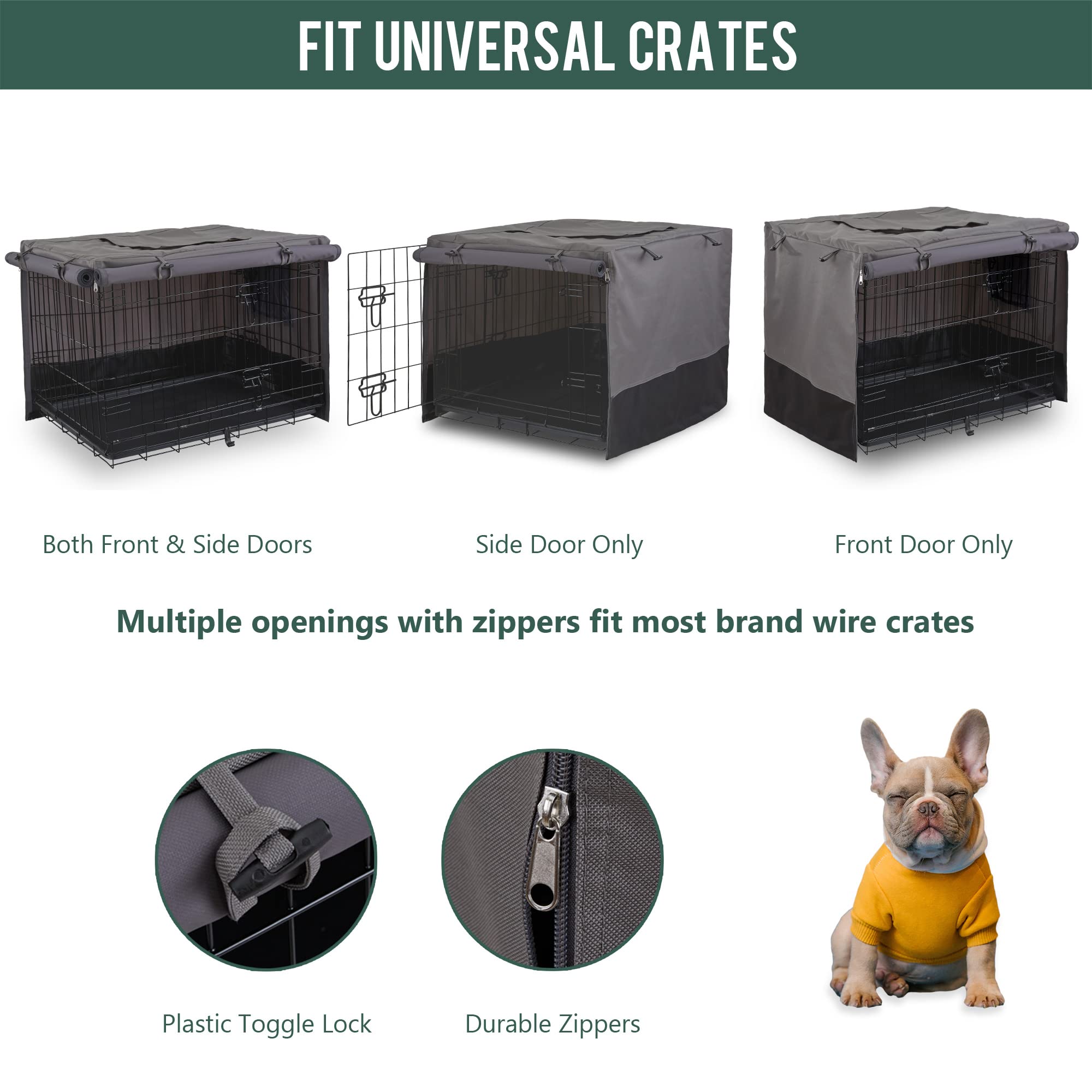 Rachmi privacy crate cover top window emphasizes dry, breathable shelter during use