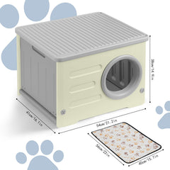 RAIN QUEEN cat house elevated base showcases dry, elevated resting spot
