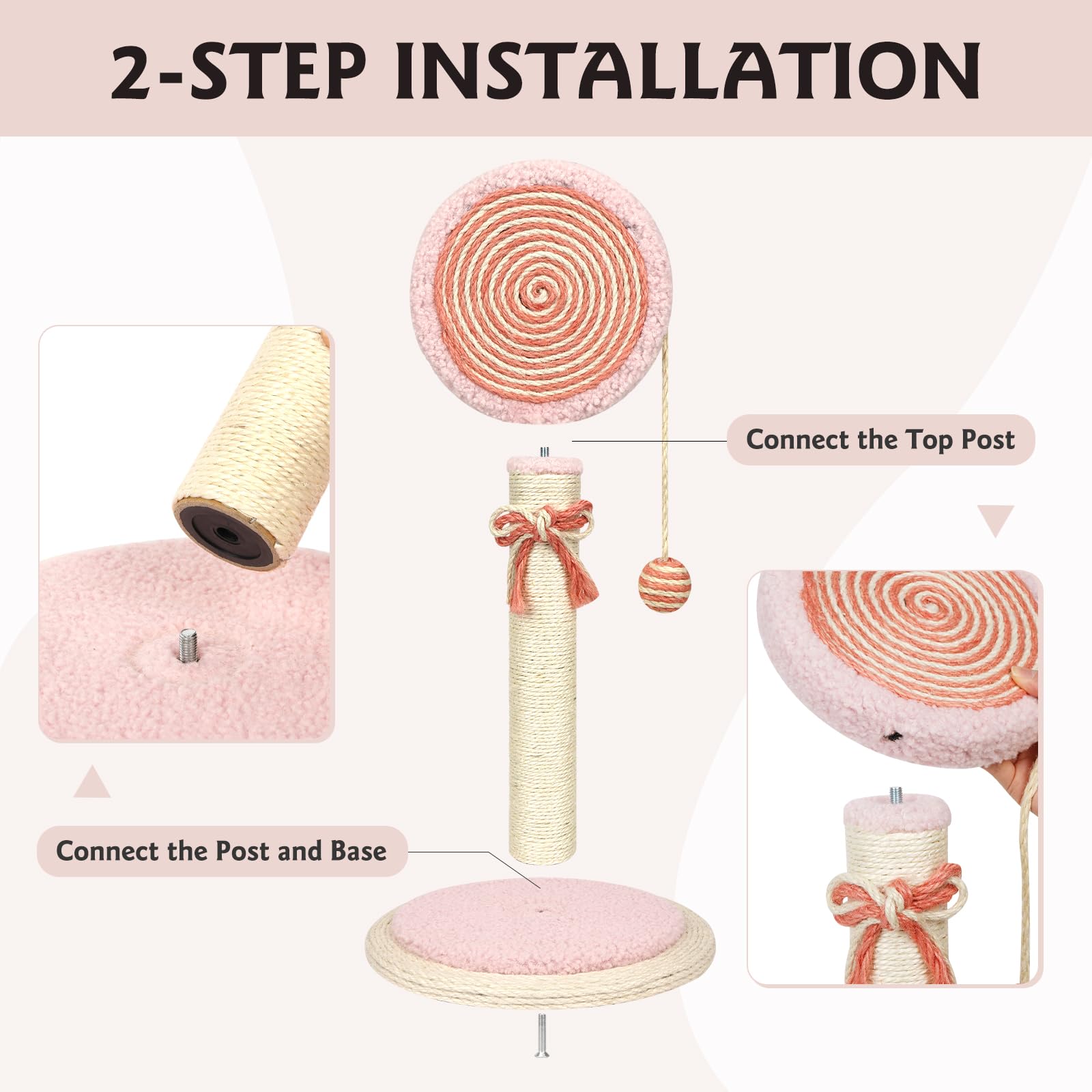 RAIN QUEEN large-cat scratching post offers a sturdy surface for big cats
