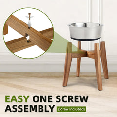 Rainbleland assembly diagram illustrating tool-free setup and final secure screw