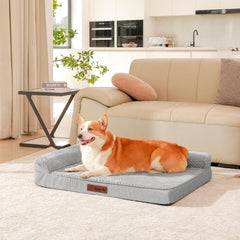 Rainmr light gray removable cover on dog bed for easy cleaning