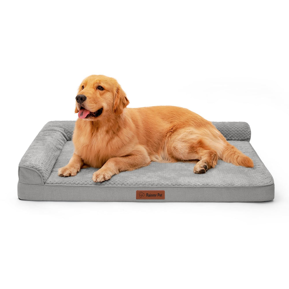 Rainmr orthopedic dog bed memory foam close-up highlighting joint-supporting comfort