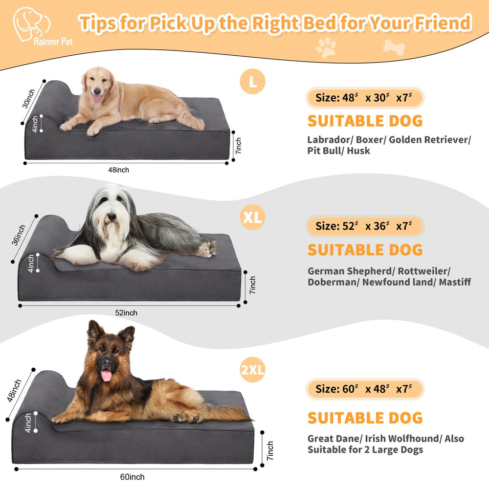 Rainmr Orthopedic Dog Bed removable cover is easy to wash for a tidy home