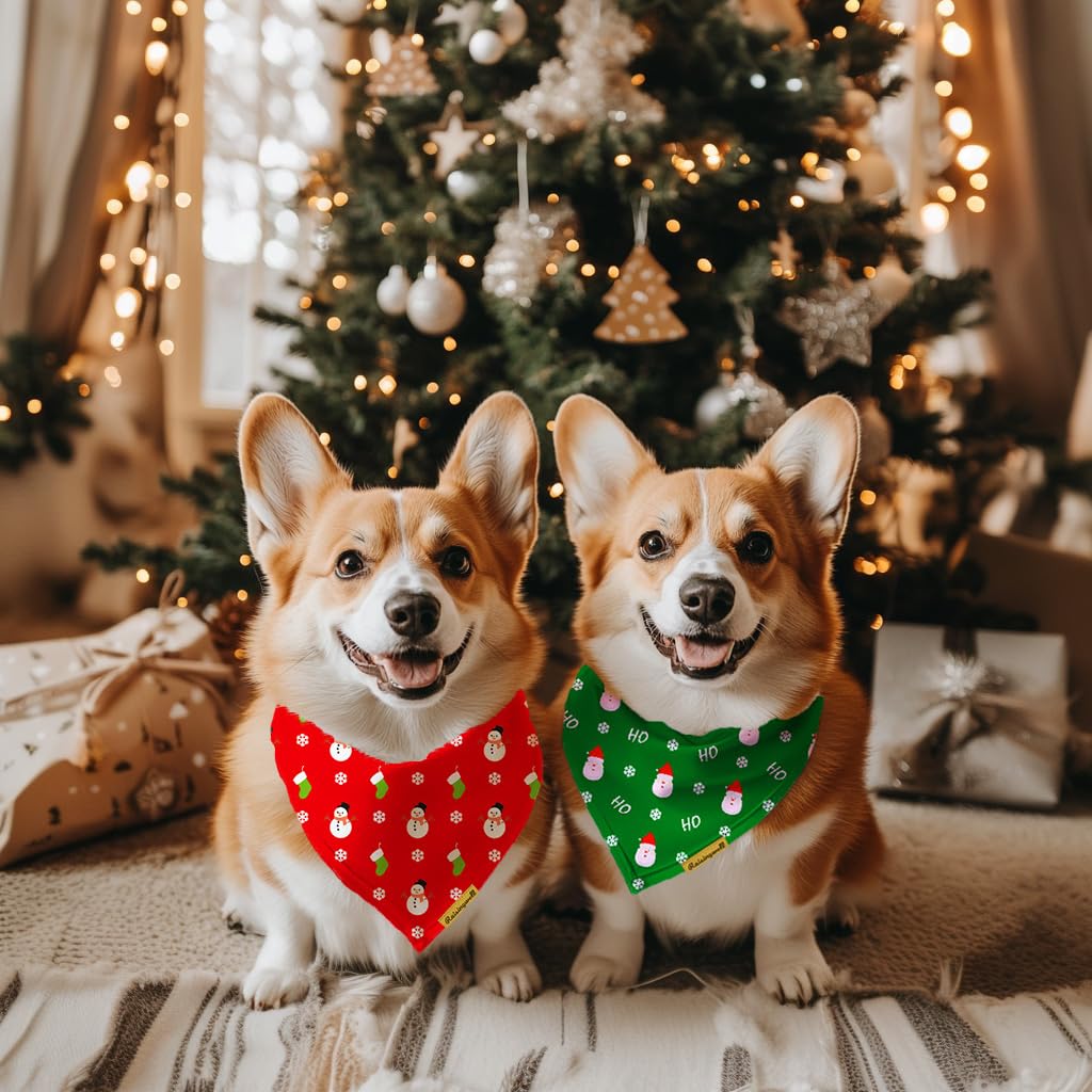 Raisingwell two-pack holiday bandanas come with easy care instructions.