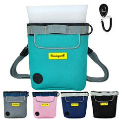 Raisingwell dog treat pouch front view highlights compact storage for walks and training.