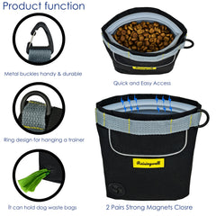 Raisingwell pouch magnetic closure prevents spills during bends while walking
