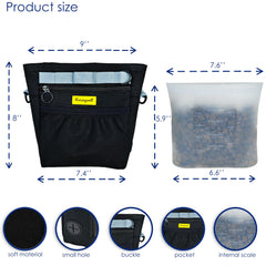 Raisingwell 4-cup silicone bag inside keeps treats fresh on walks