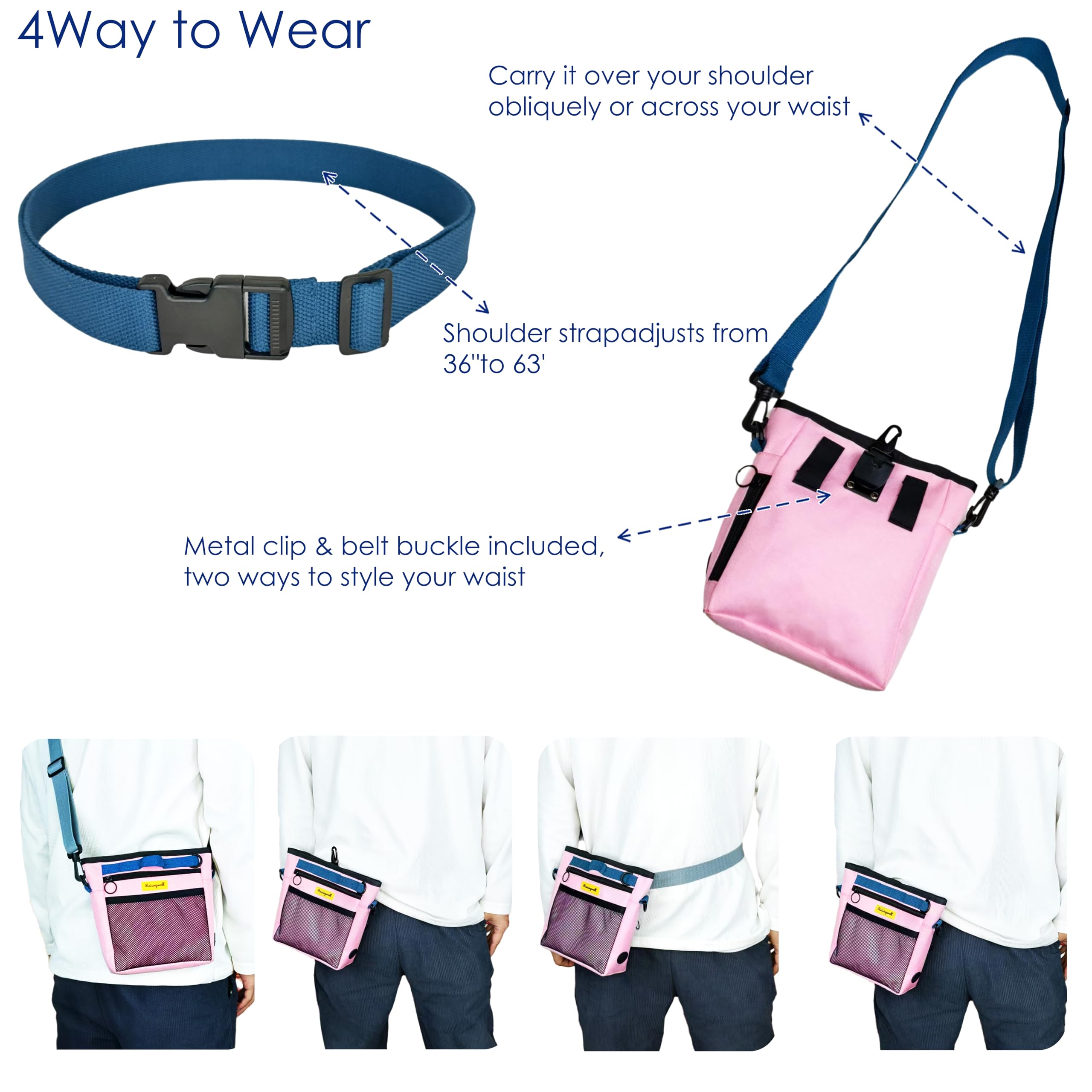Raisingwell pouch uses durable waterproof fabric for daily use.