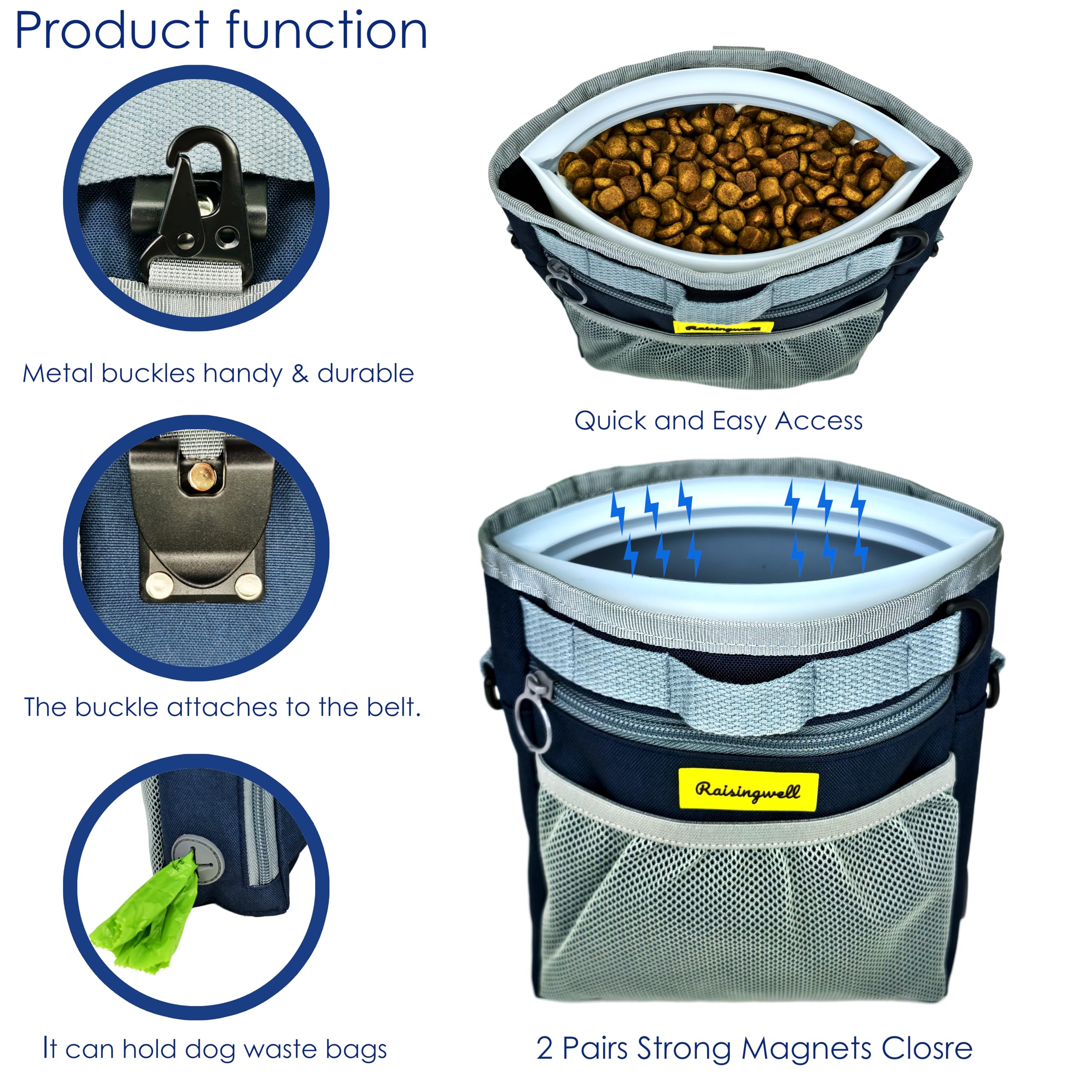 Raisingwell silicone bag inside preserves freshness and cleans easily.
