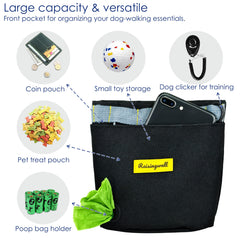 Raisingwell silicone bag inside holds two cups for treats on outings