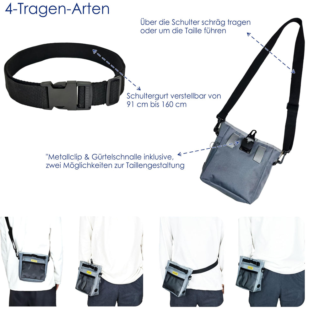 Raisingwell training clicker gray attached for effortless command and reward during sessions