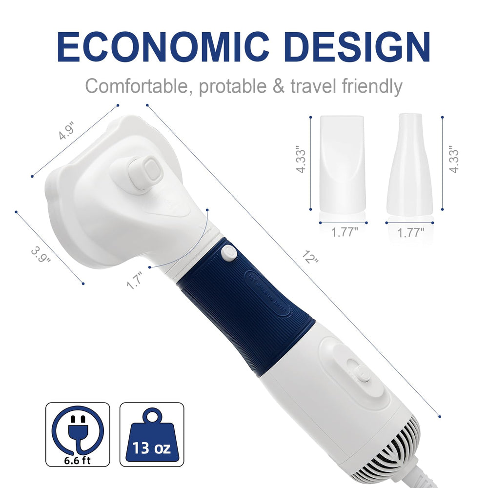RAIWAV 3-in-1 dog hair dryer in use drying a small dog
