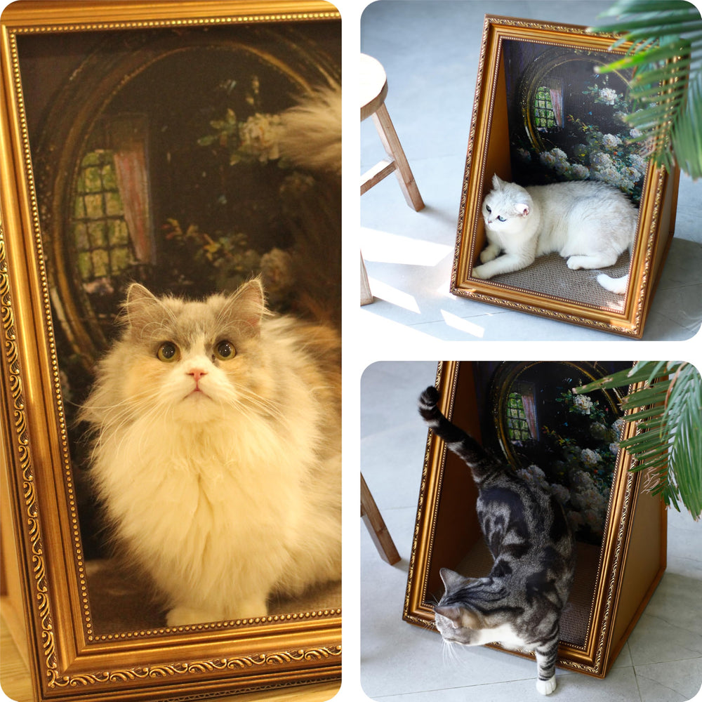 RAKKIHORU cardboard durable housing — eco-friendly, weight-supporting feline retreat