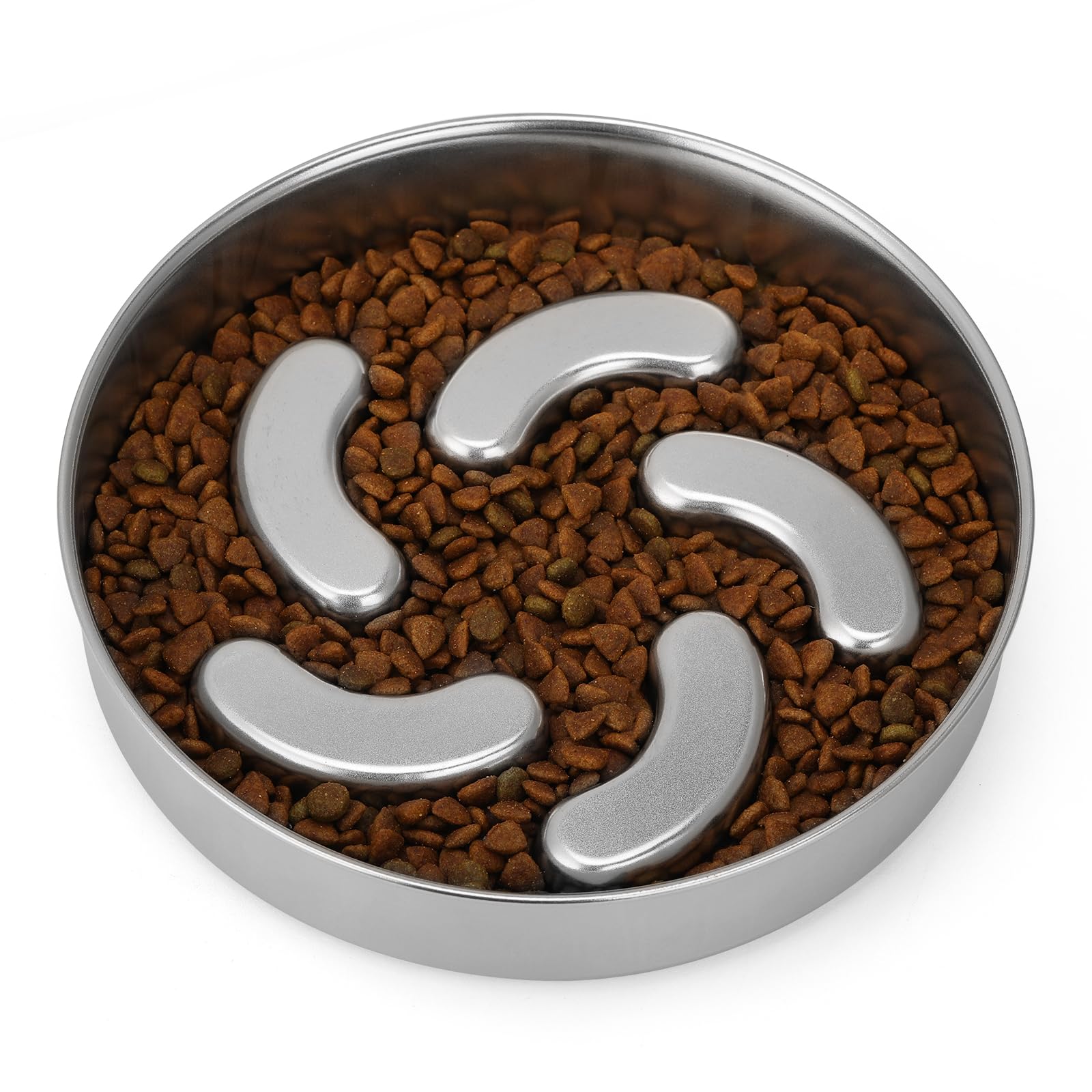Ralory slow feeder bowl stainless steel showing interior path for slower meals