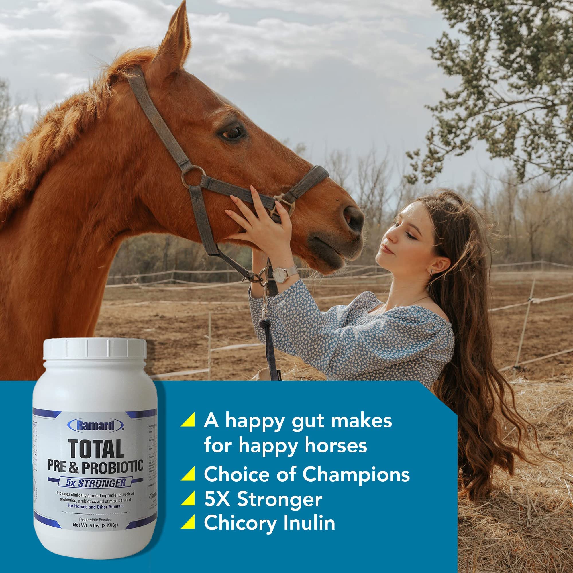 Ramard high-quality equine supplement packaging showcasing 5 lb jar and label