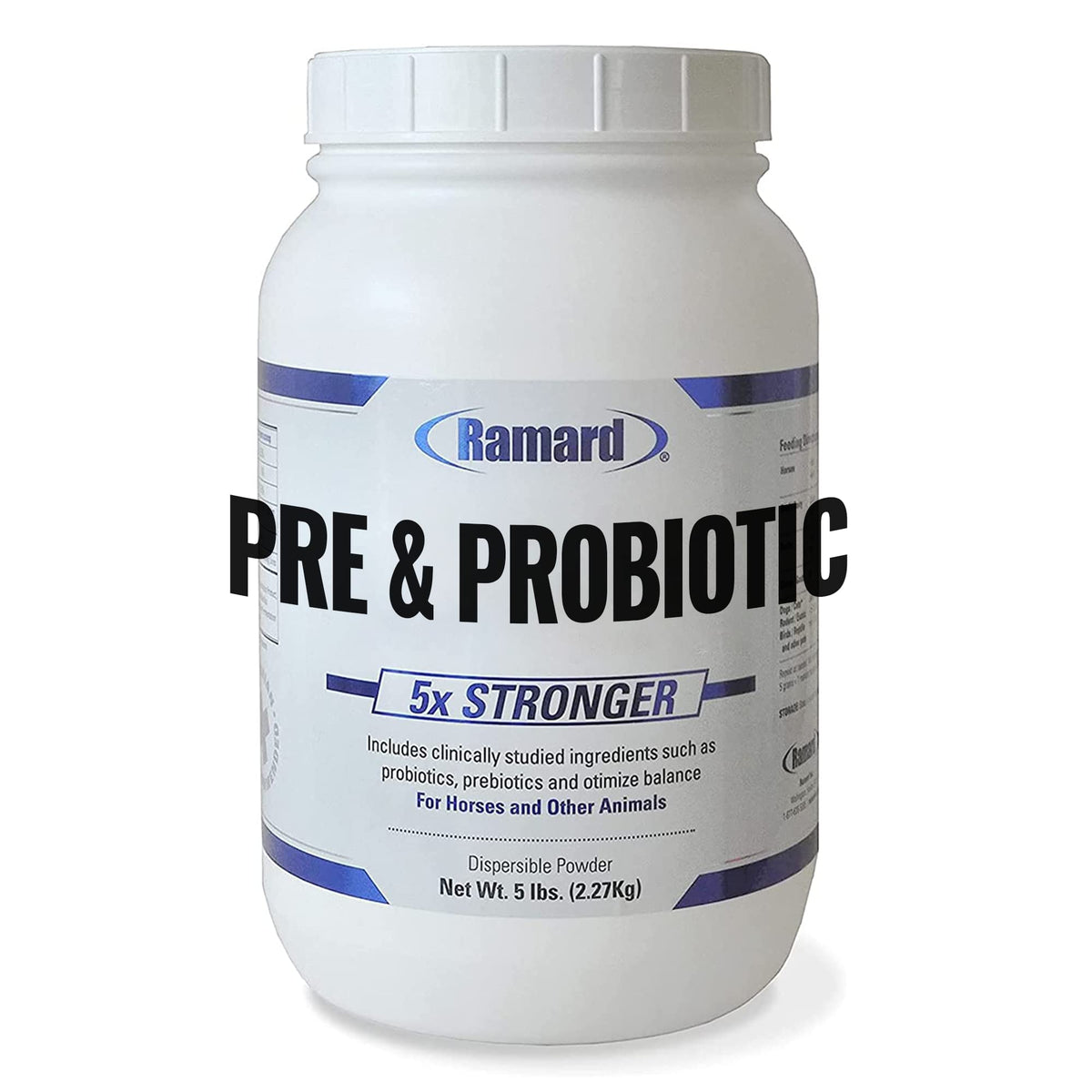Ramard Total Prebiotic Probiotic Equine Formula jar for horses supporting digestive comfort and nourishment