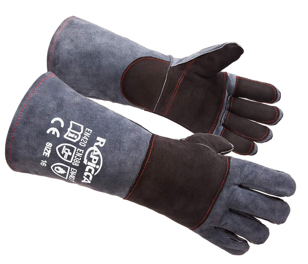 RAPICCA animal handling gloves bite proof palm close-up for safe pet handling