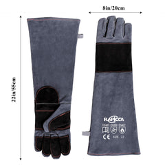 RAPICCA double-leather finger palms close-up emphasizes bite and puncture resistance.