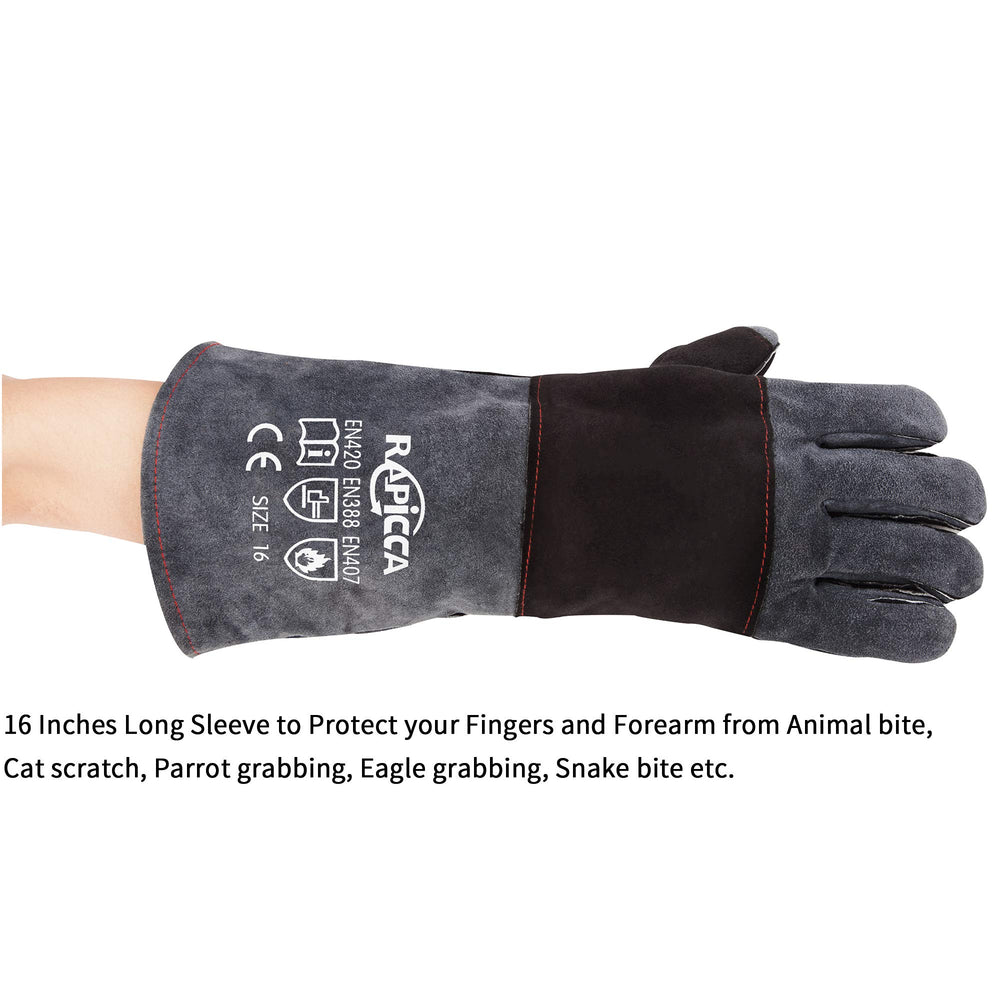 RAPICCA reptile handling gloves with bite resistance