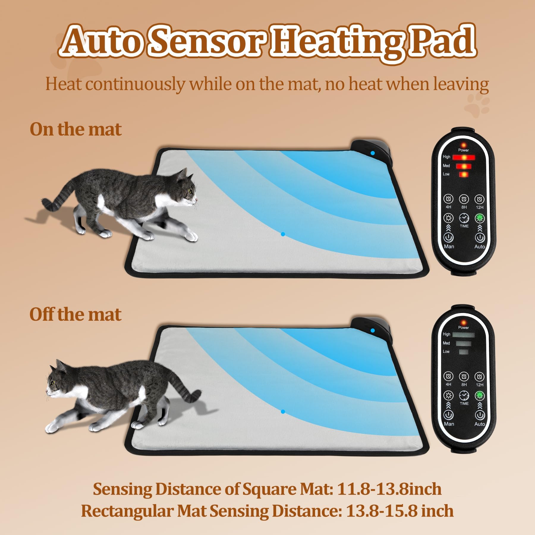 Rasfalo heating pad soft flannel cover, cozy comfort for pets.