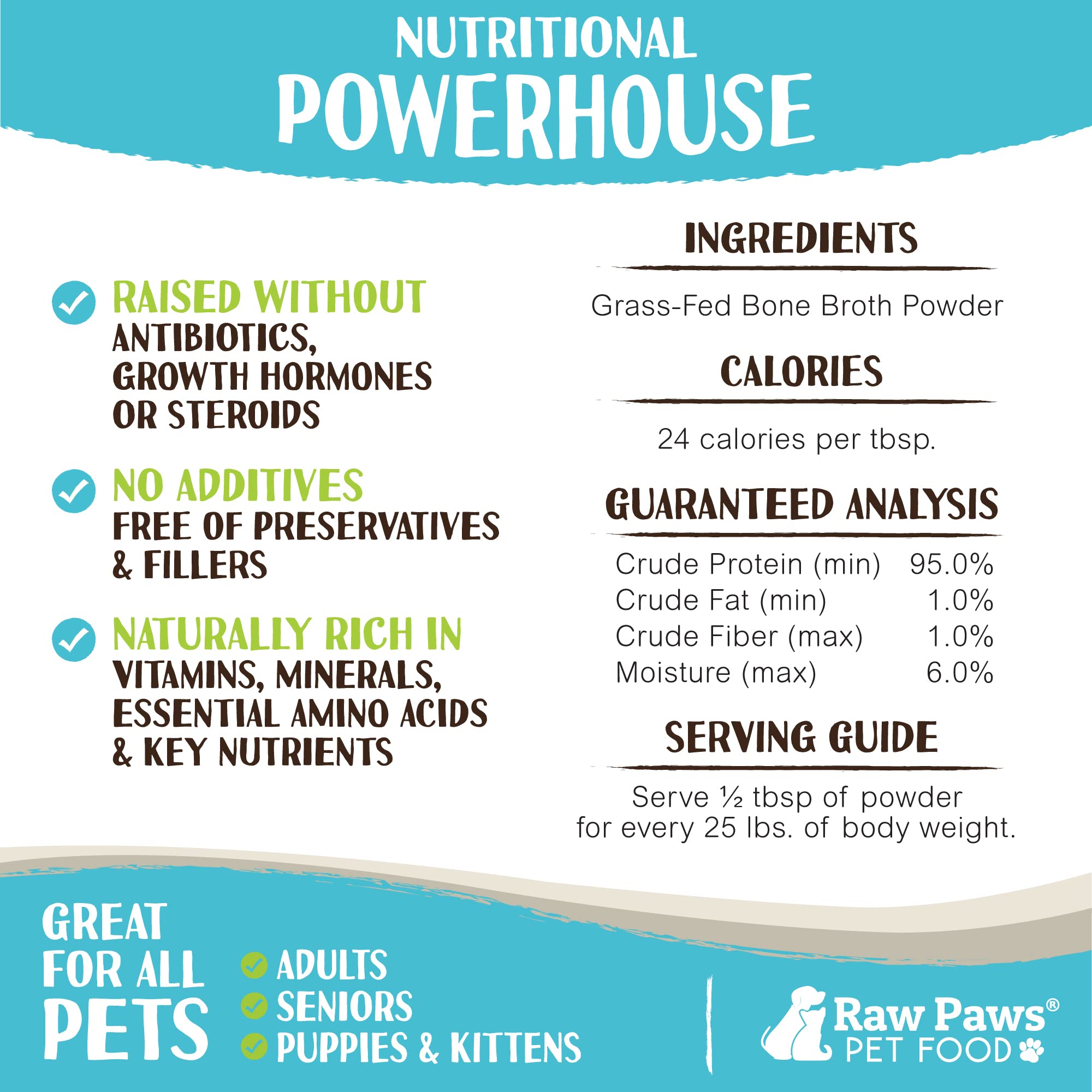 Raw Paws bone broth powder served as gravy for meals