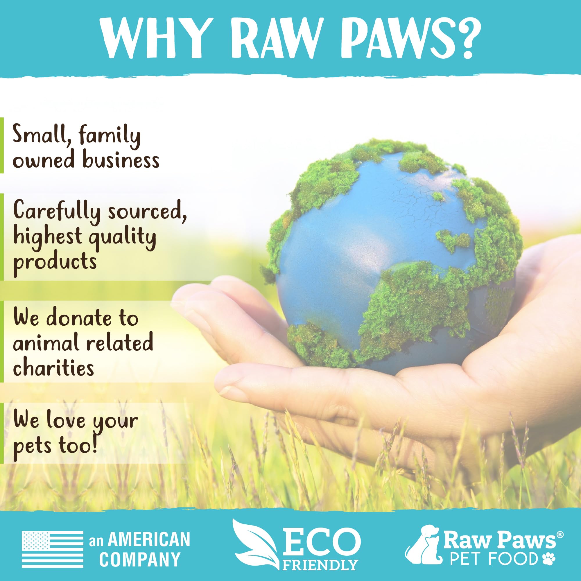 Raw Paws brand commitment to customer happiness and pet satisfaction.