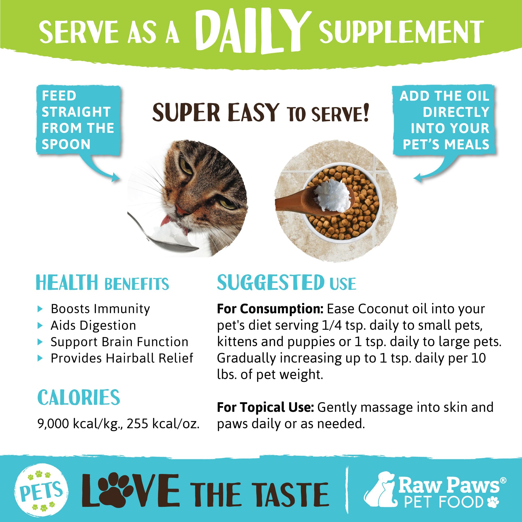 Raw Paws coconut oil pet face closeup – skin health support