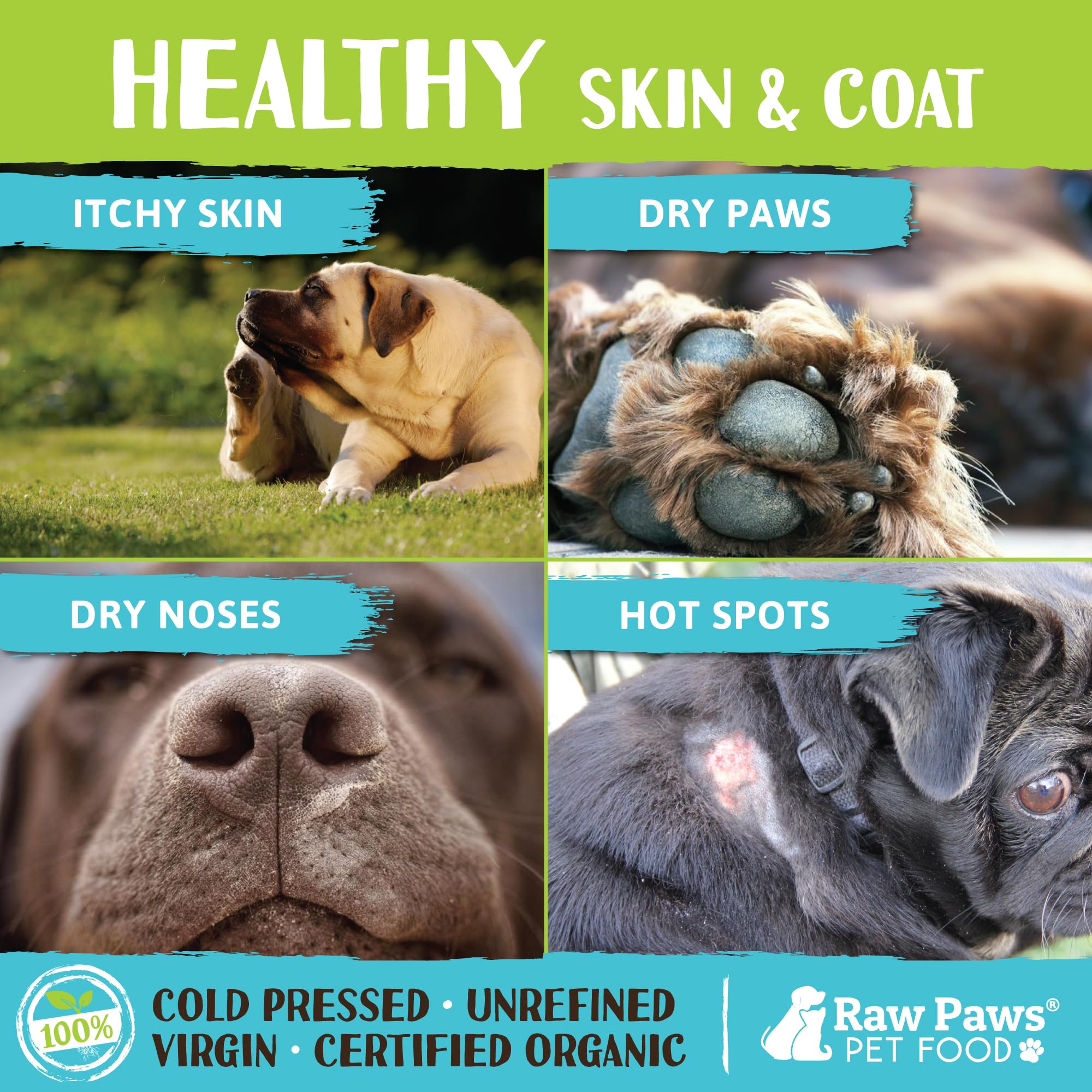 Raw Paws coconut oil spoon dosing demonstrates easy pet supplement.