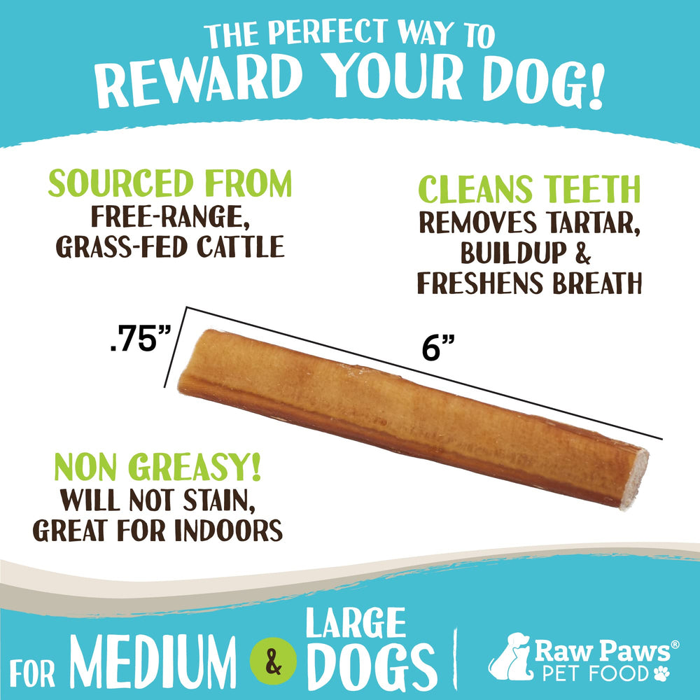 Raw Paws free-range cows bully sticks with natural flavor