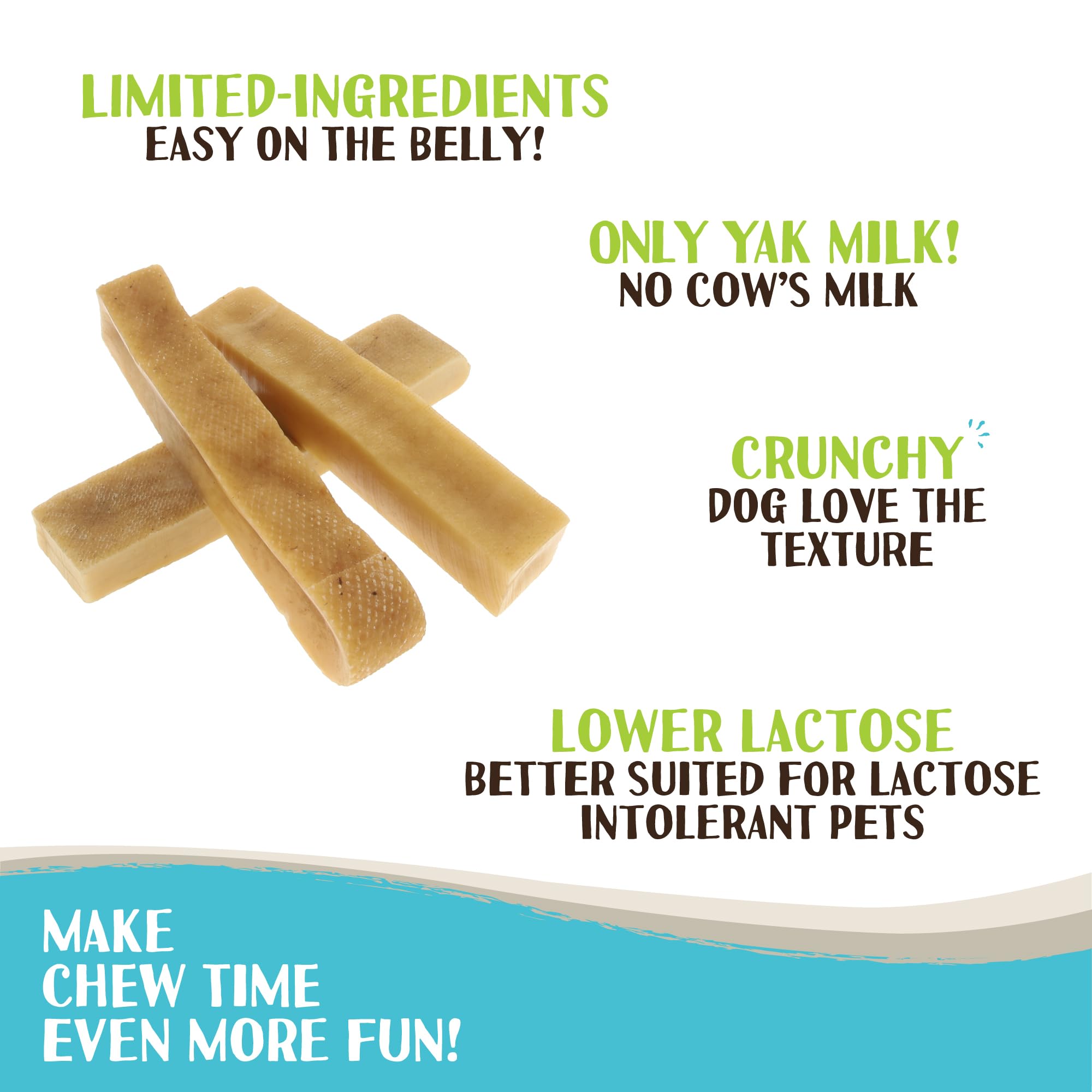 Raw Paws Himalayan Yak Chews close-up texture shows hard cheese surface.