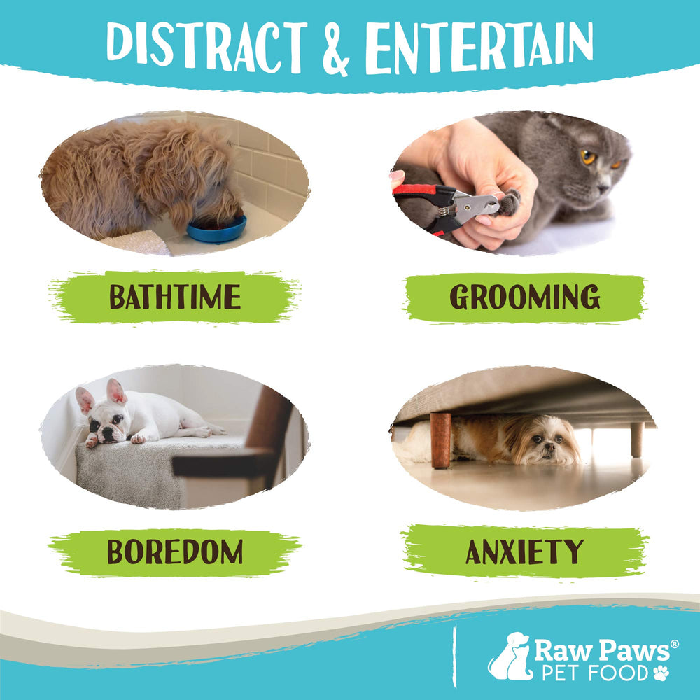 Raw Paws Licking Mat Bowl durable silicone stands up to daily pet use.