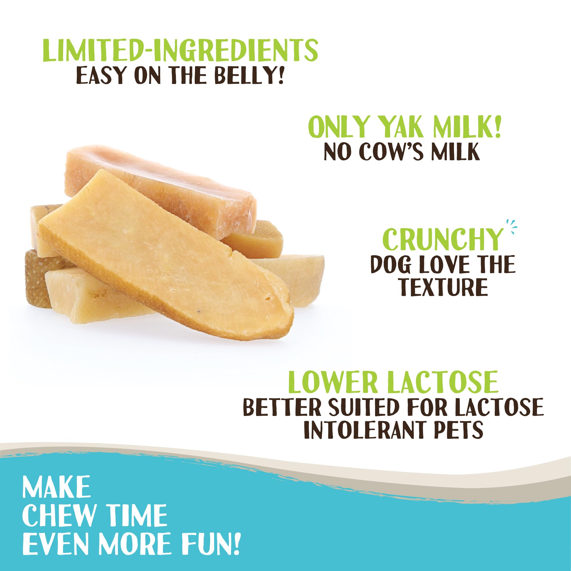 Raw Paws Himalayan Yak Chews for small dogs as a natural, single-ingredient treat.