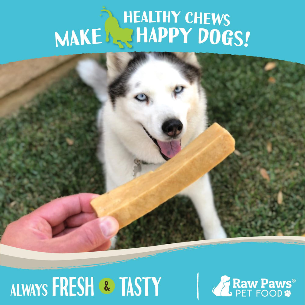 Raw Paws Himalayan Yak Chews packed in USA label visible for quality.