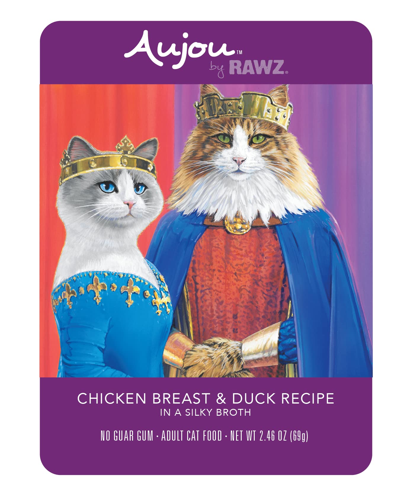 Rawz Aujou packaging with convenient pouches for easy feeding.
