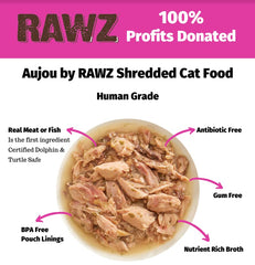 Rawz Aujou ingredients image showcases real chicken and pumpkin for balanced meals