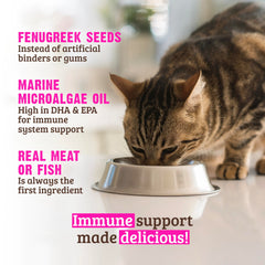 Rawz Immune Support fenugreek seeds binder detail used instead of gums.
