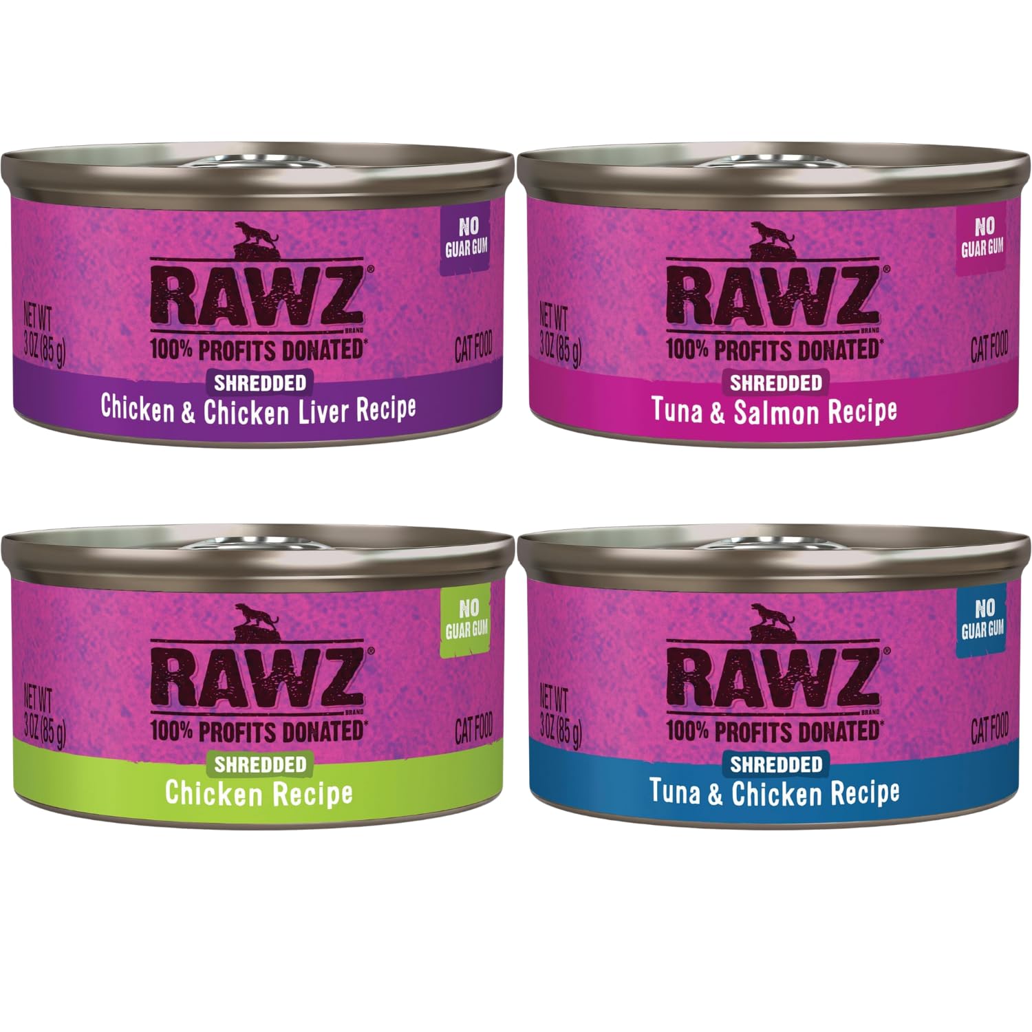 Rawz tuna-salmon flavor can close-up highlighting texture and aroma.