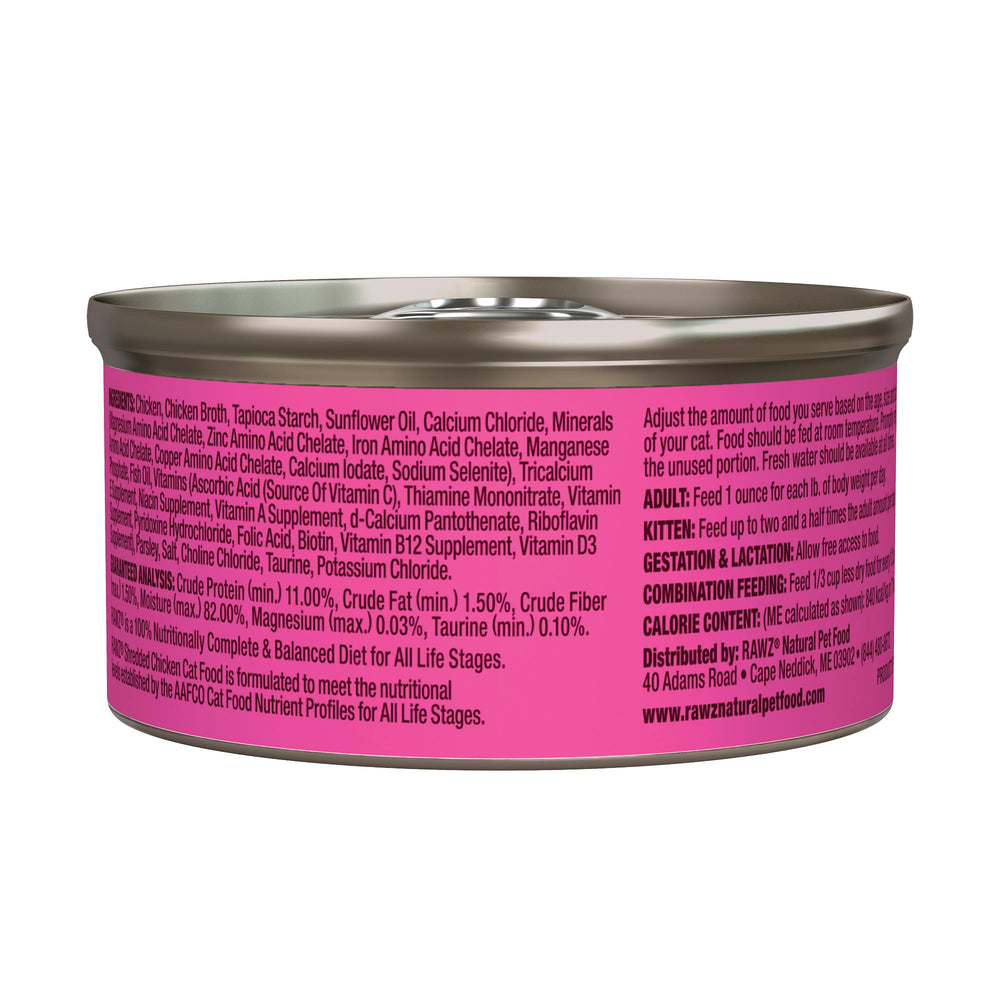 Rawz real meat ingredients close-up suggests flavorful, high-quality nutrition.