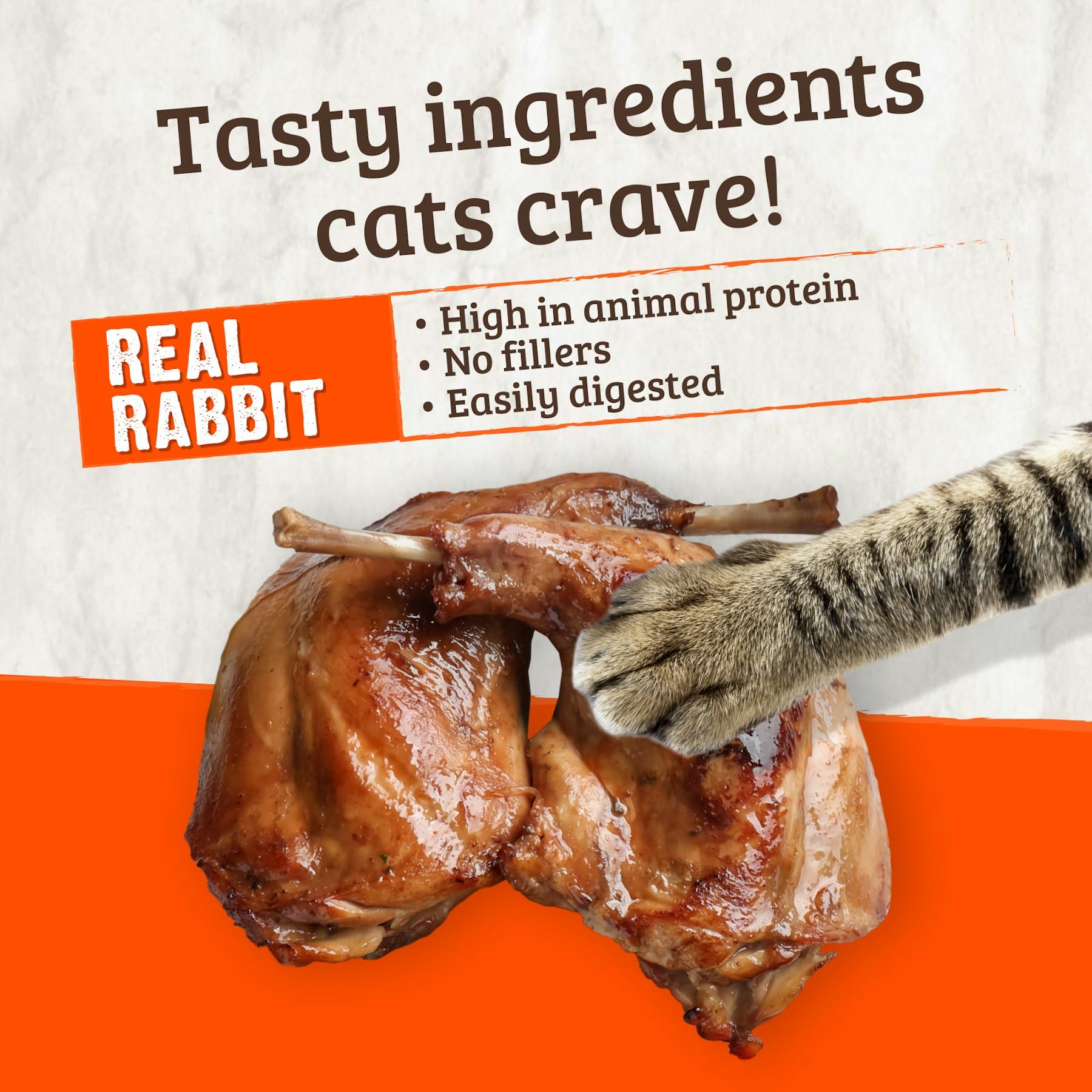 Rawz Real Rabbit made-in-USA label emphasizes domestic production and traceable sourcing.