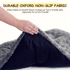 Razyzil dog bed non-slip bottom keeps it in place on any surface.